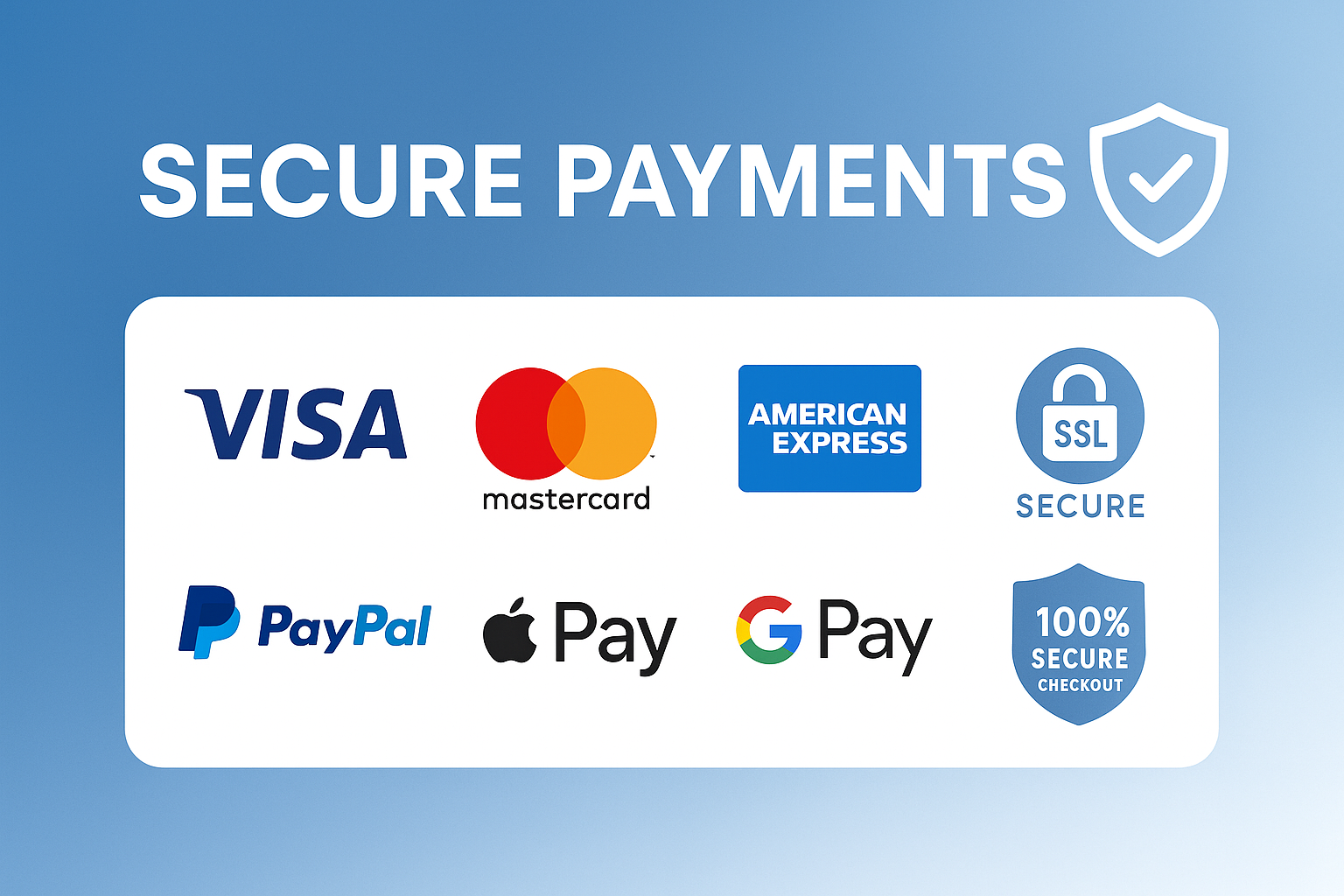 want to showcase that my page have secure payment options 